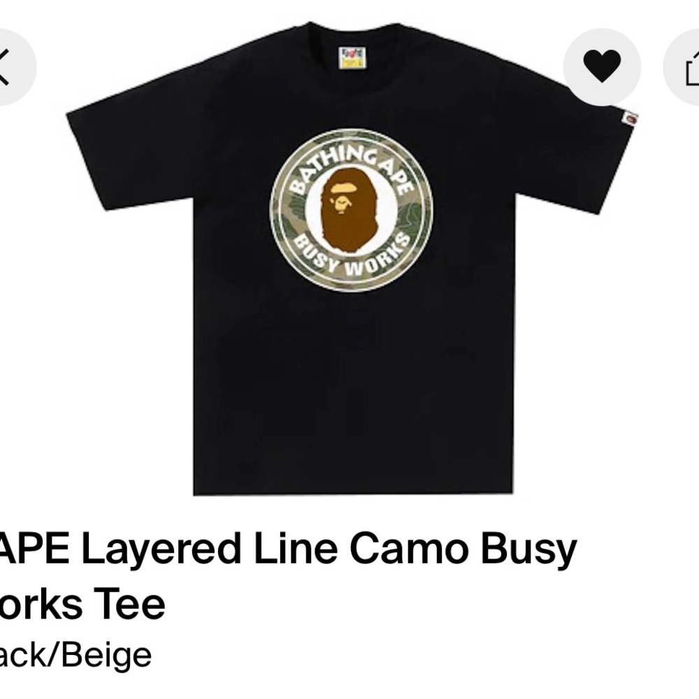Bape Black and Yellow Graphic Tee